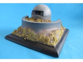 CENTRO fuoco albanese portapillole bunker 135 diorama plamo scala modello 3d print model - Mito3D
