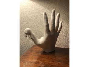 hand turkey thanksgiving centerpiece 3d print model - Mito3D