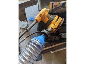 dewalt orbital sander dust port adapter collector woodworking tools 3d print model - Mito3D