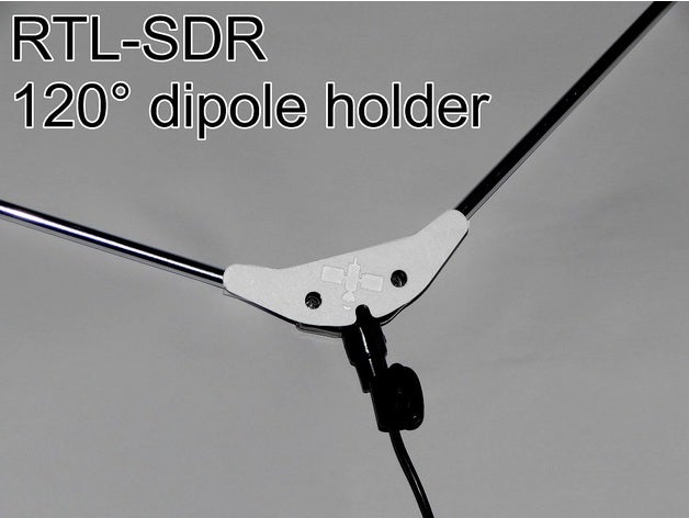 rtl sdr 120 v dipole titolare supporto antenna apt dipolo prosciutto Radio lrpt meteora noaa 3D print model - Mito3D