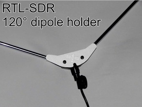rtl sdr 120 v dipole soporte antena apto dipolo jamón radio lrpt meteorito noaa DEG 3d print model - Mito3D