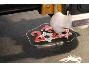 2020 snowflake ornament multi-filament remix 3d print model - Mito3D