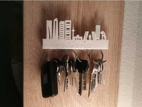 magnete titolare supporto sospeso llaves colgador portachiavi Madrid organizzatore orizzonte 3d print model - Mito3D