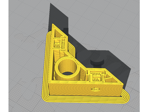 90 degré angle support mur monter bois 3d print model - Mito3D
