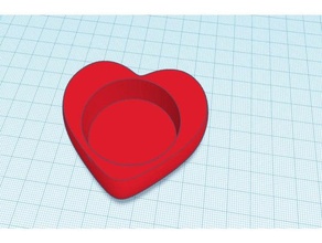 Teelicht Halter Unterstützung Herz Valentinstag 3d print model - Mito3D