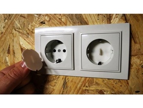 dust protection schuko socket abdeckung cover power supply schutzkappe staub staubschutz steckdose 3d print model - Mito3D