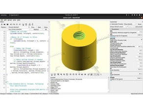 parametrisch Abstandshalter Buchse metrisch Abstandhalter Faden 3d print model - Mito3D