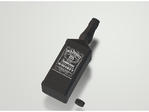 Jack daniels botella frasco modelo 3d print model - Mito3D