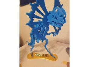 dilophosaurus estante soporte dinosaurio 3d print model - Mito3D
