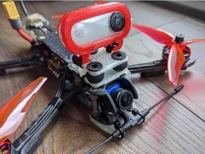 anti vibrazione montare insta360 drone droni fpv insta360go 3d print model - Mito3D