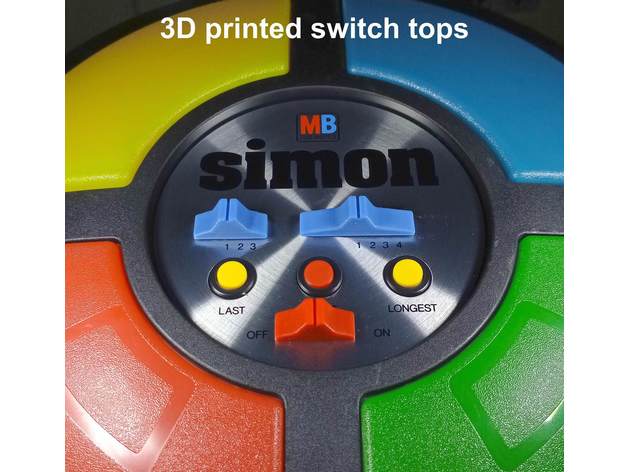 mb simon game switch caps 1978 cap cover covers vintage 3D print model - Mito3D