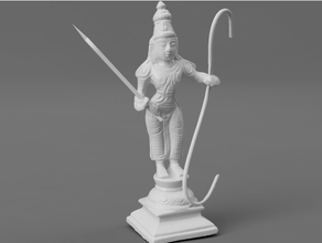 séptimo avatar vishnu rama Perfecto hombre flecha arco Dios hindú hinduismo India indio RAM 3d print model - Mito3D