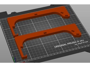 prusa i3 mk3s guidato luce bar staffa montaggio 3d print model - Mito3D