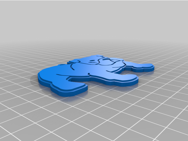 Inglese bulldog portachiavi oeb bulldoog 3D print model - Mito3D