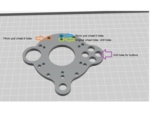 t300 rueda perforar agujeros plantilla empuje 3d print model - Mito3D