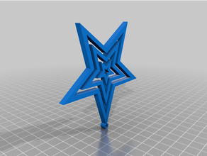 rotating star christmas ornament 3d print model - Mito3D