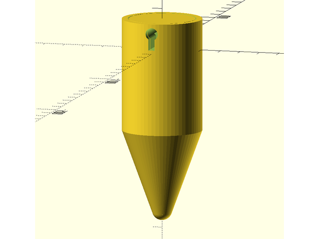 mortaise fermer clé morte laissez tomber pointe titulaire soutien espion 3D print model - Mito3D