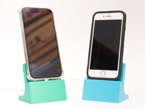 phone charging stand charger dock iphone lightning mobile 3d print model - Mito3D