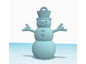 holiday snowman ornament christmas tree decoration merry chrismas 3d print model - Mito3D