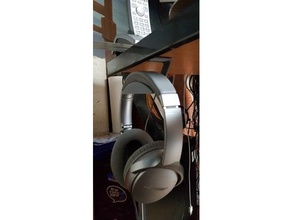 headphone holder - modular bracket fit ikea jerker 3d systems bose qc25 qc35 headphones hook 3d print model - Mito3D