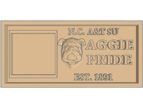 aggie pride ncat personalized logo patch 3d print model - Mito3D