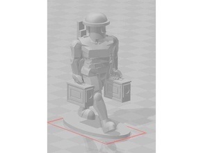 1-100 ww2 british 8th army infantry advancing 3d print model - Mito3D