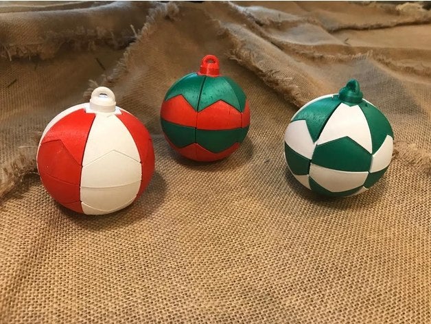 Expandindo Natal enfeite bola decoração árvore expansível mecânico 3D print model - Mito3D