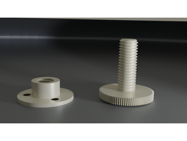 adjustable furniture feet 3D print model - Mito3D