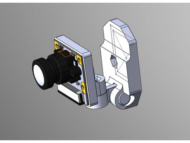 frambuesa cámara soporte leva pi raspicam 3D print model - Mito3D