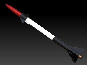 18mm roket çift yüzgeç 3d print model - Mito3D