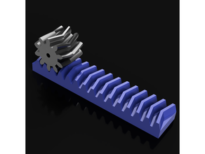 racks pinions actuator double helical gear helical gear pinion rack rack pinion rack pinion 3d print model - Mito3D
