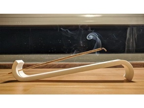 simple modern incense holder 3d printer atmosphere smoke swoosh 3d print model - Mito3D