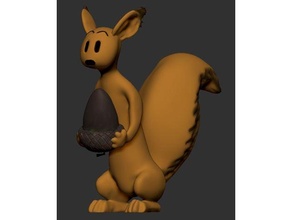 salpicar spirou ardilla compañero animal figura figurilla juguete 3d print model - Mito3D