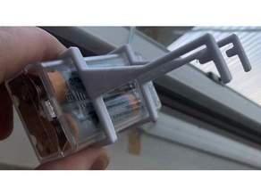 blind rail holder battery pack aa powered leds 3d print model - Mito3D