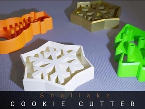 snowflake cookie cutter baking cake christmas ornament cooking decoration dough holiday kitchen kitchenware santa claus snow snowman tool tree xmas 3d print model - Mito3D