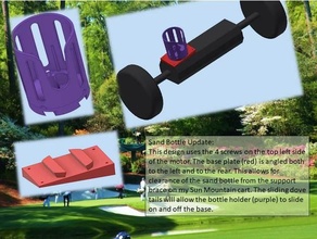 arena botella soporte golf carro club aumentador presión v2 chuleta 3d print model - Mito3D