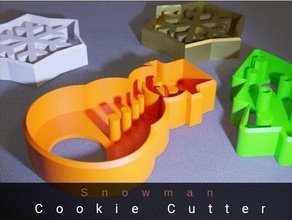 snowman cookie cutter baking cake christmas ornament cooking decoration dough holiday kitchen kitchenware santa claus snow snowflake tool tree winter xmas 3d print model - Mito3D