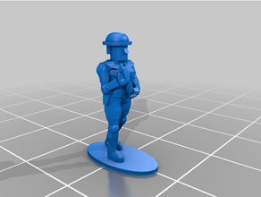 1-100 british 8th army artillery standing 3d print model - Mito3D