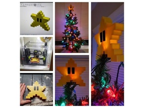 Mario Weihnachten Baum Topper Ornament Star 3d print model - Mito3D