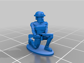 1-100 british 8th army infantry kneeling 3d print model - Mito3D