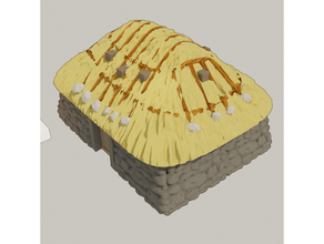 taigh dubh enseigner noir maison Écossais hauts plateaux escaladé 28mm table 28mmscale terrain habitation earlymodern bonne heure moderne ferme givre Hébrides 3d print model - Mito3D