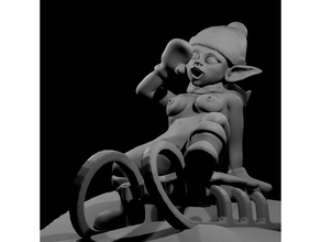 goblin ragazza sport invernali slitta dnd dungeon draghi figura miniatura nsfw inverno 3d print model - Mito3D