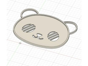 Panda Coaster boisson 3d print model - Mito3D