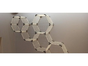 hexception hex hexagon shelf 3d print model - Mito3D