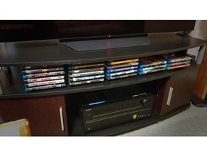 blu-ray rack bluray holder stand dvd ps5 xbox 3d print model - Mito3D