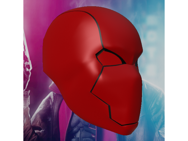 red hood rebirth helmet cosplay dc comics props 3D print model - Mito3D