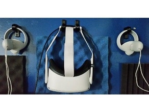 oculus quest 2 hanger controller&headset quest2 mount 3d print model - Mito3D