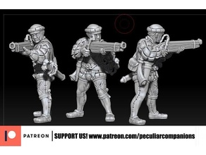 humano Império arcabuzeiro 28mm fantasia miniatura martelo guerra 3d print model - Mito3D