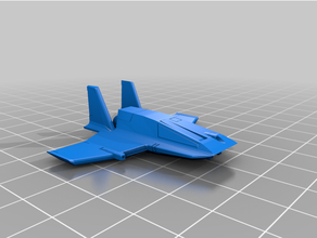 6mm scifi light fighter jet wargame 3d print model - Mito3D