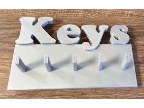 key holder wall mount keyholder openscad 3d print model - Mito3D